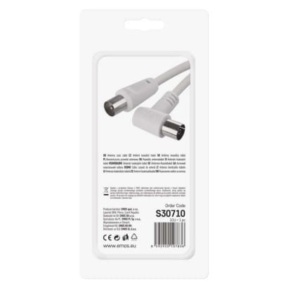 Przewód abonencki ekranowany 90° 7,5m