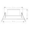 Oprawa downlight VOLARE CCT 7W 630lm 3000-6400K 38° IP20 kwadratowaa biała GTV wymiary.jpg