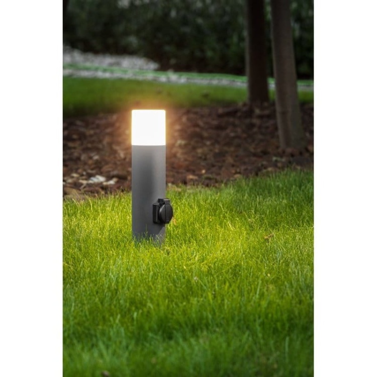 Oprawa ogrodowa CORTA-P słupek 40cm E27 IP44 grafit gniazdo schuko 230V GTV.jpg
