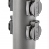 Gniazdo ogrodowe CORTA-P słupek 40cm 4x2P+Z schuko IP54 grafit GTV zbliżenie.jpg