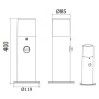 Oprawa ogrodowa CORTA-P z czujnikiem PIR 40cm E27 25W IP44 grafit GTV wymiary.jpg
