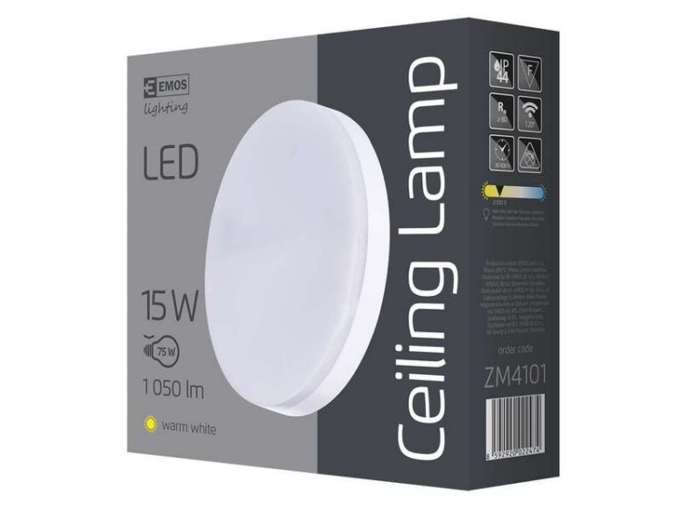 Plafon LED okrągły 15W 3000K 1050lm IP44 EMOS ZM4101