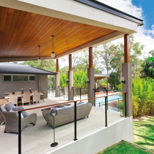 Oprawa elewacyjna ogrodowa LIEGO-EL 28cm E27 15W IP44 czarna Kanlux 36532 aranżacja.jpg