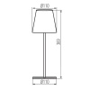 Lampa biurkowa INITA LED 1,2W 3000K 165lm IP54 zielona Kanlux 36320 wymiary.jpg