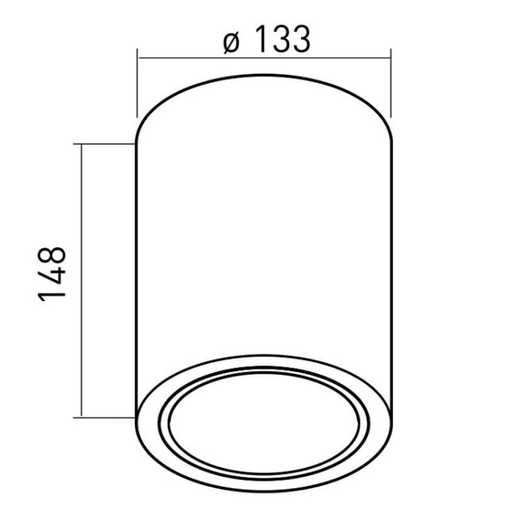 Oprawa natynkowa DRAGO E27 max.60W ∅113mm IP20 okrągła szara GTV wymiary.jpg