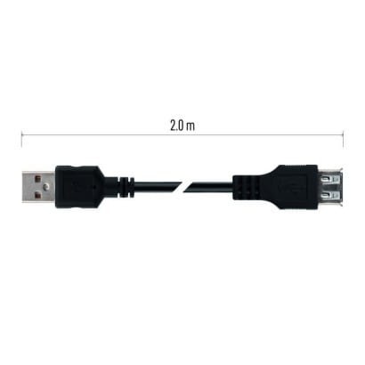 Przewód USB 2.0 wtyk A – gniazdo A, 2m