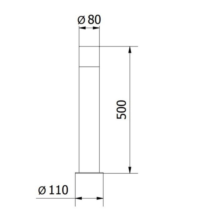 Oprawa ogrodowa LARGO-P 50cm E27 IP44 słupek grafit wymiary.jpg