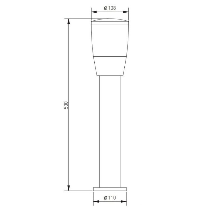 Oprawa ogrodowa TORO-P 50cm E27 IP54 słupek czarny GTV wymiary.jpg