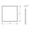 Panel LED MODULAR 40W 4800lm b.neutralna 4000K 60x60 IP54 IK08 biała ramka GTV wymiary