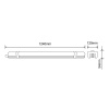 Oprawa hermetyczna OMNIA LED MAX BIS 120cm 75W b.neutralna 4000K 7500lm 120° IP65 GTV wymiary