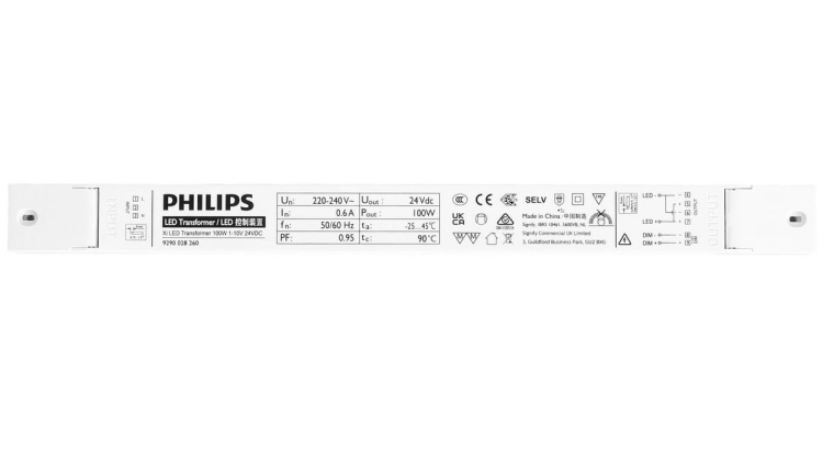 Zasilacz PHILIPS Xi LED Transformer 100W 1-10V dimming SELV 24VDC