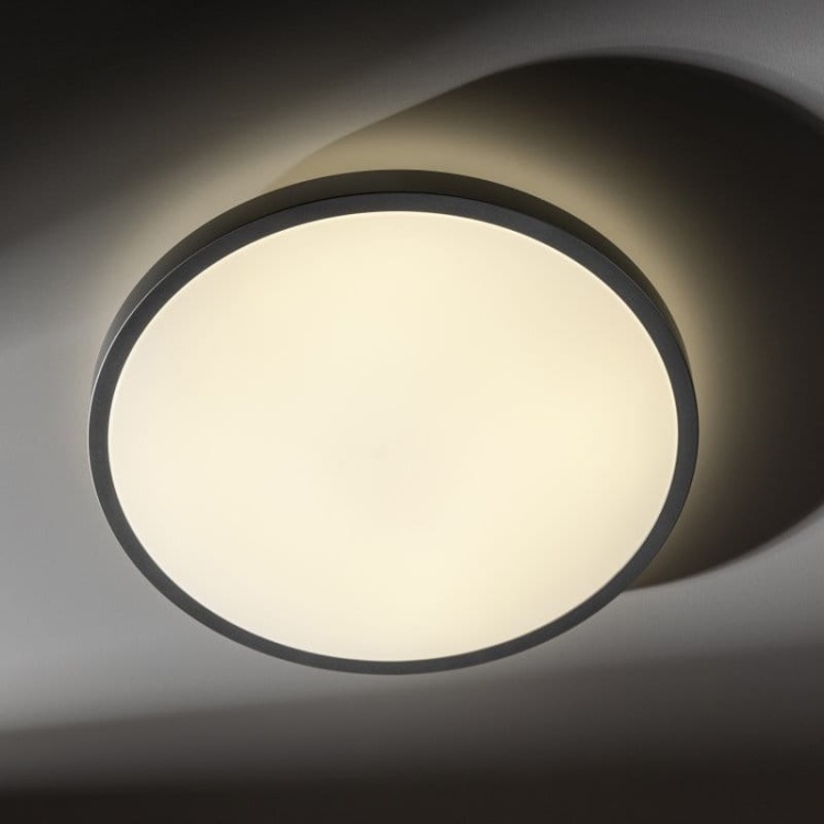 Plafoniera ATOL LED 32W b.ciepła 3000K 2560lm Ø400mm 120° IP54 srebrna GTV aranżacja.jpg