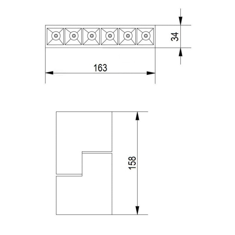 Oprawa natynkowa LED SIERRA 18W 1620lm 4000K IP20 IK08 48° GTV wymiary.jpg