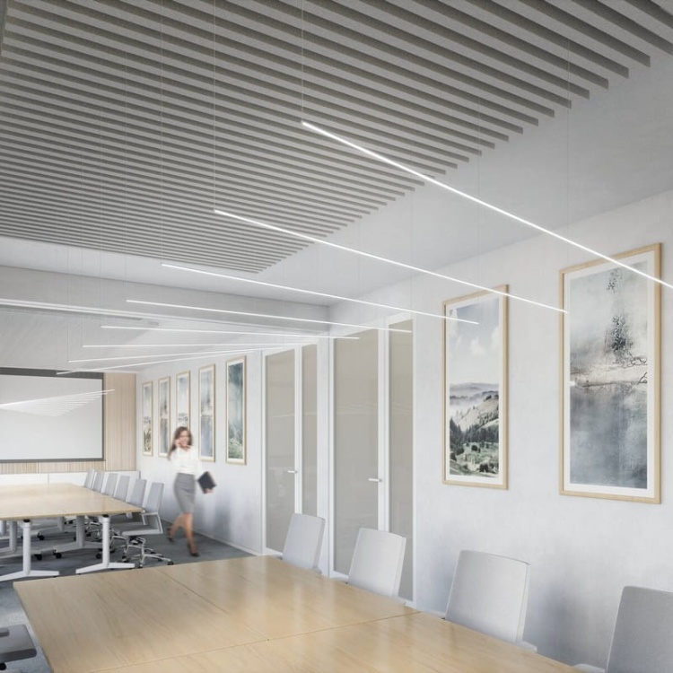 Profil PIKO-O srebrny anodowany bez przesłony KLUŚ aranżacja sali konferencyjnej.jpg