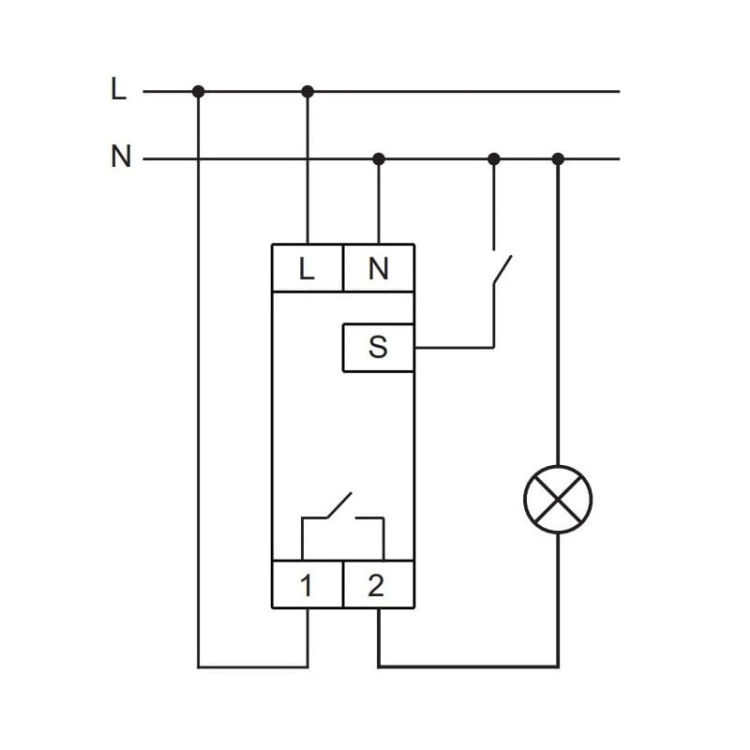 Astronomiczny programator czasowy WIFI jednokanałowy 48-240V SCHELINGER poglądowy schemat połączenia.jpg