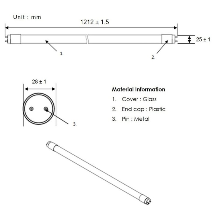 Świetlówka LED T8 18W 120cm 1980lm b. neutralna 4000K TOSHIBA wymiary.jpg
