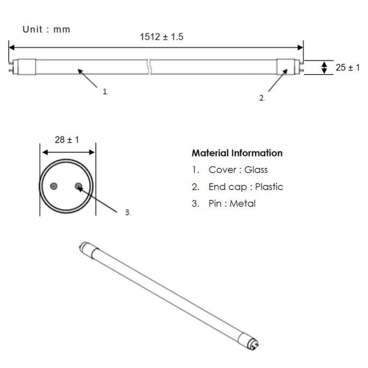 Świetlówka LED T8 22W 150cm 2420lm b. neutralna 4000K TOSHIBA wymiary.jpg