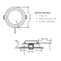 Oprawa downlight LED 8W 750lm b. ciepła 3000K 110° IP20 okrągła biała TOSHIBA wymiary.jpg