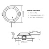 Oprawa downlight LED 16W 1650lm b. neutralna 4000K 110° IP20 okrągła biała TOSHIBA wymiary.jpg