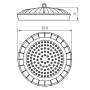 Oprawa LED high bay HB UFO LED 200W 20000lm b.neutralna 4000K IP65 czarna Miledo 31407 wymiary.jpg