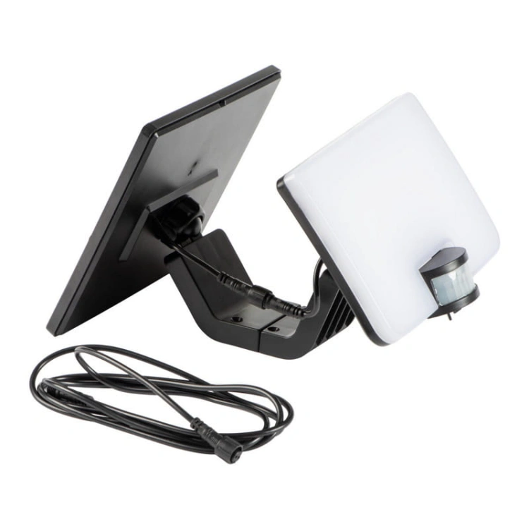 Lampa solarna FL SOLNAR LED 8W z czujnikiem ruchu 800lm IP54 4000K 2000mAh czarna Kanlux 36605 zasilanie