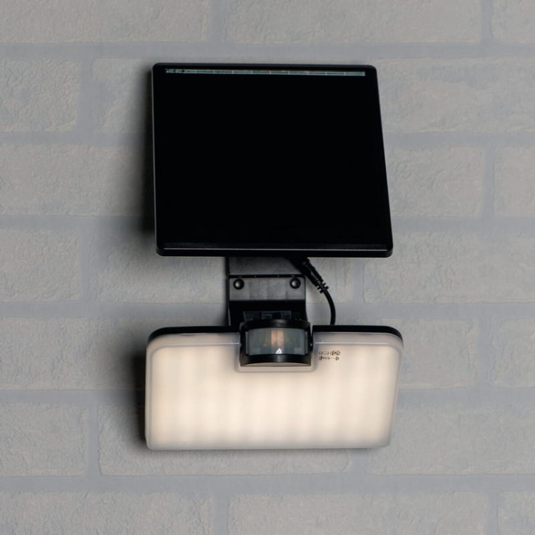 Lampa solarna FL SOLNAR LED 8W z czujnikiem ruchu 800lm IP54 4000K 2000mAh czarna Kanlux 36605 - tryb night light