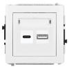 Mechanizm ładowarki USB A+C podwójnej 5V Quick Charge 3,1A biały DCUSB-8 Deco Karlik