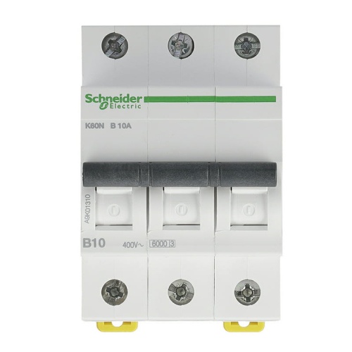 Wyłącznik z zabezpieczeniem nadmiarowo-prądowym K60N-B10-3 10A SCHNEIDER przód.jpg