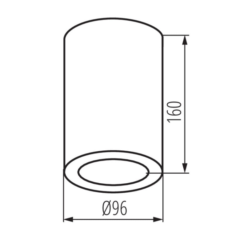 Oprawa sufitowa punktowa AQILO E27 IP65 okrągła biała KANLUX 36644 wymiary.jpg