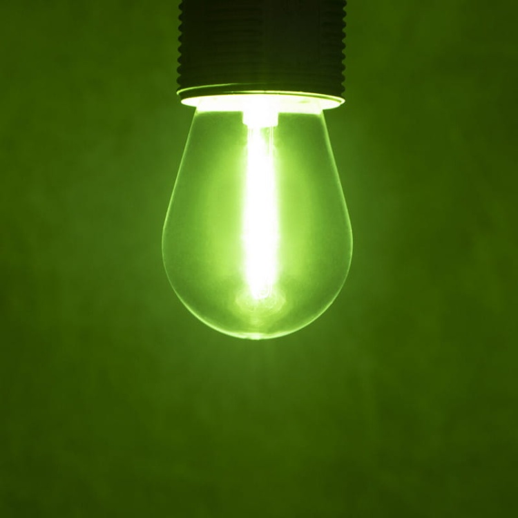 Żarówka filament ST45 LED E27 0,9W barwa zielona 75lm KANLUX 26048 aranżacja.jpg