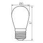 Żarówka filament ST45 LED E27 0,9W barwa zielona 75lm KANLUX 26048 wymiary.jpg