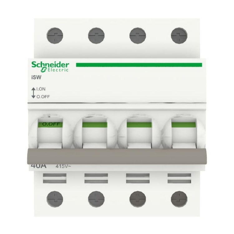 Rozłącznik izolacyjny Acti9 iSW-100-4 100A 4-biegunowy SCHNEIDER przód.jpg