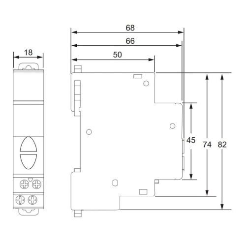 Lampka 3-fazowa Acti9 iIL-3-R-230 czerwona SCHNEIDER wymiary.jpg