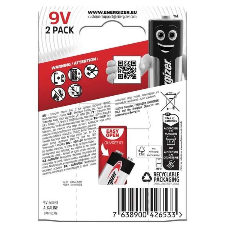 Baterie alkaiczne 9V-6LR61 Energizer MAX blister 2 szt. tył.jpg