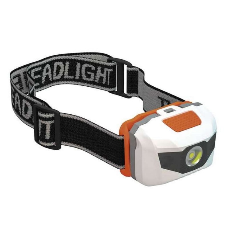 Latarka czołowa LED EMOS P3521 1W 85lm 65m IP43 bok – biała z odblaskowym paskiem