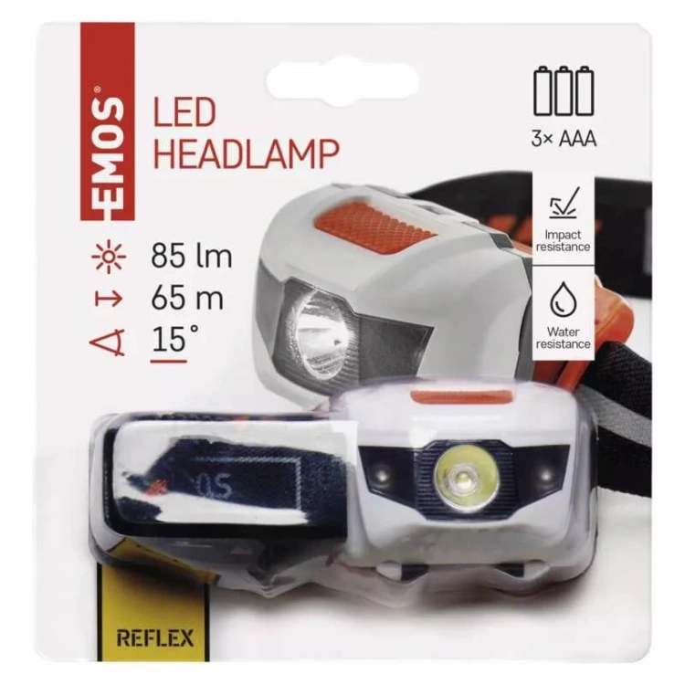 Latarka czołowa P3521 2+1 LED 1W 3x AAA EMOS opakowanie