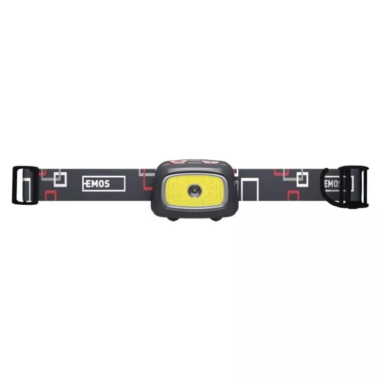 Latarka czołowa P3531 LED COB + CREE 330lm 65m 3x AAA EMOS rozłożona