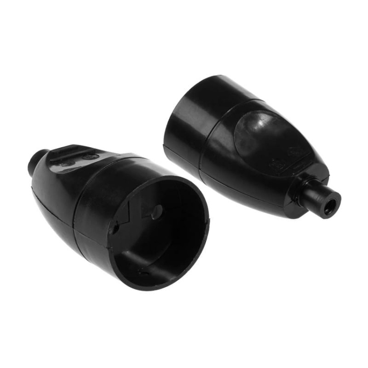 Gniazdo proste pojedyncze 250V 16A GN-161 czarne Plastrol.jpg
