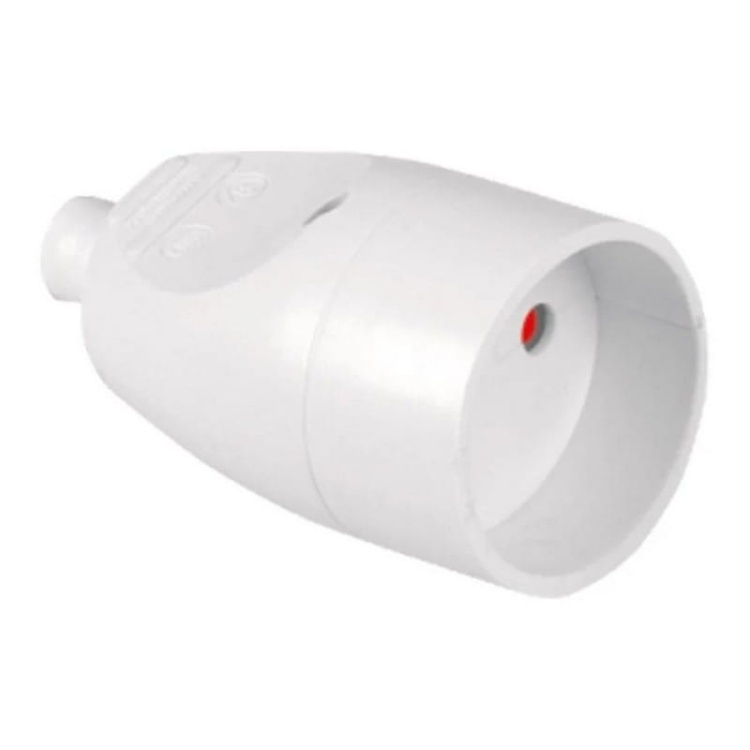 Gniazdo proste pojedyncze 250V 16A GN-161 białe Plastrol.jpg