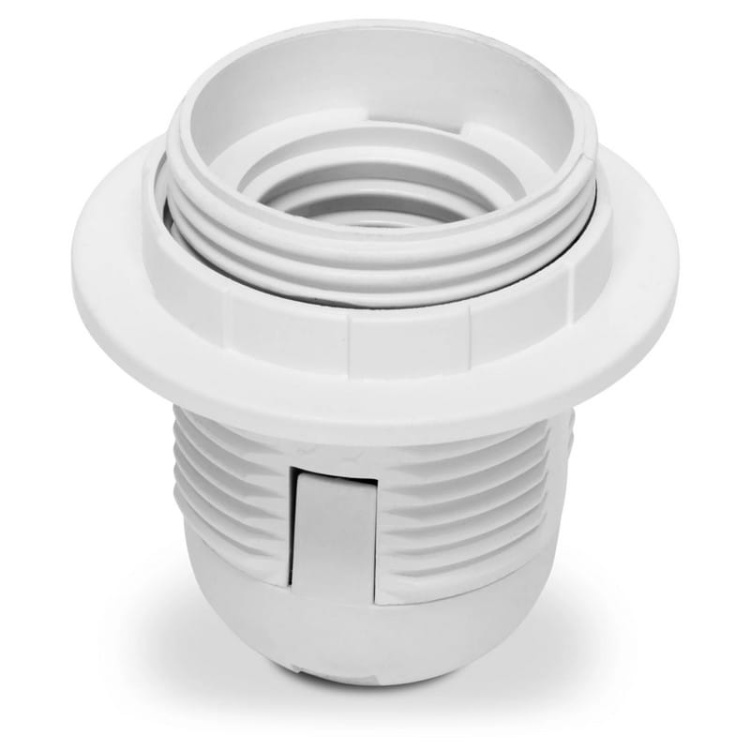 Oprawka plastikowa E27 z kołnierzem OE-27K biała PLASTOL gwint.jpg