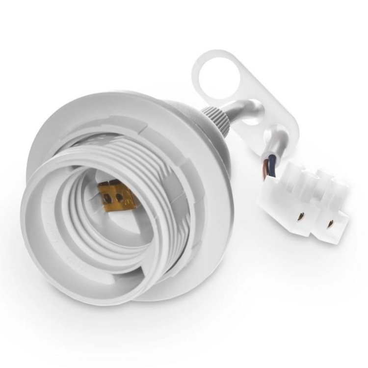 Oprawka plastikowa E27 z kołnierzem i przewodem OE-27KZP biała PLASTROL.jpg