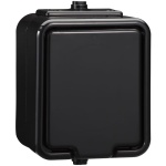 Gniazdo pojedyncze z uziemieniem 2P+PE czarne NT130H05 IP44 Cedar Schneider