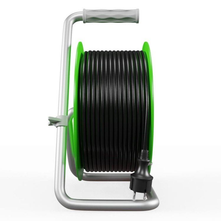 Przedłużacz bębnowy STANDARD LINE 4 gniazda 2p+Z H05VV-F 3×1mm² długość 50m czarny KEL bok.jpg