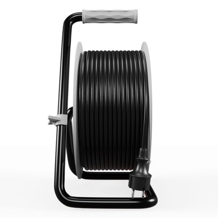 Przedłużacz bębnowy CRAFT LINE 4 gniazda 2p+Z 3×1,5mm² długość 40m czarny KEL bok.jpg