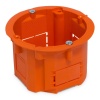 Puszka montażowa jednokrotna 60x45mm podtynkowa z wkrętami pomarańczowa PLASTROL.jpg