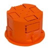 Puszka montażowa jednokrotna 60x45mm podtynkowa z wkrętami pomarańczowa PLASTROL tył.jpg