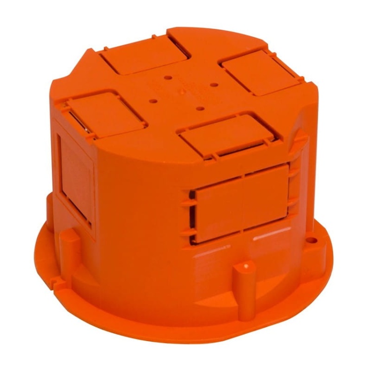 Puszka montażowa jednokrotna 60x45mm podtynkowa z wkrętami pomarańczowa PLASTROL tył.jpg