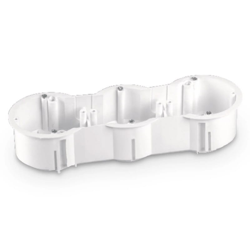 Puszka końcowa potrójna 63x45 podtynkowa z wkrętami rozstaw 71mm biała PLASTROL.jpg