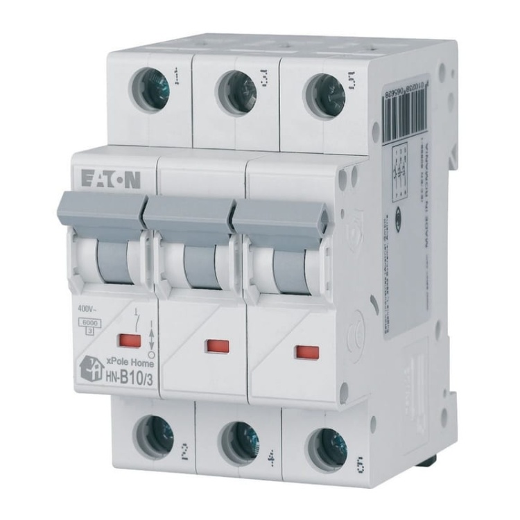 Wyłącznik z zabezpieczeniem nadmiarowo-prądowym 3P B10A EATON bok.jpg
