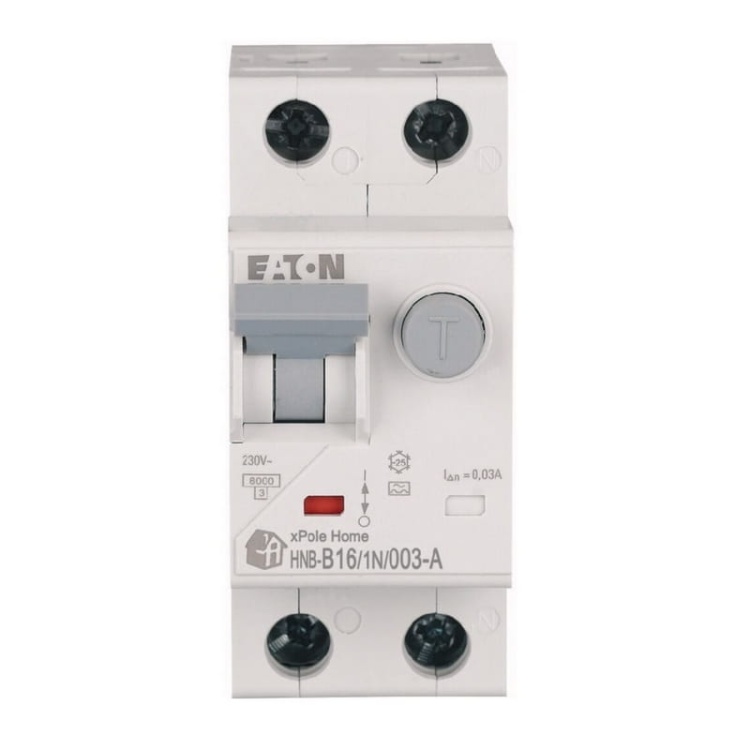Wyłącznik różnicowoprądowy z członem nadprądowym HNB-B16-1N typ A EATON przód.jpg